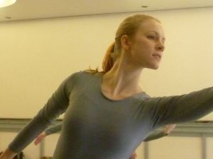 Julia in rehearsal for "Brahm's Waltzes" in 2011. Photo courtesy of Oberon's Grove.